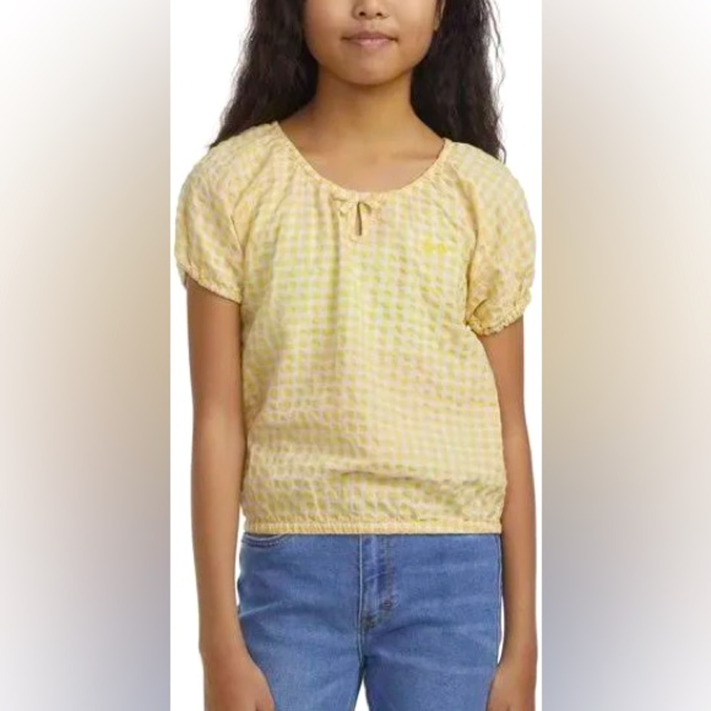 Levi's Girls' Gingham Peasant Blouse